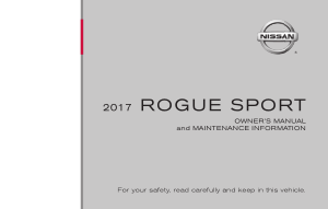 2017 Nissan ROGUE SPORT Owner Manual